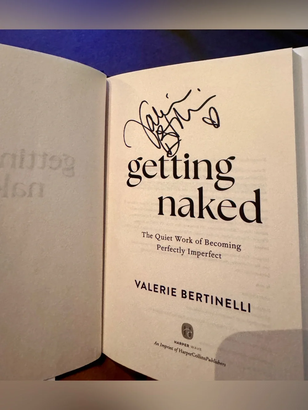 SIGNED Valerie Bertinelli New York Times Best Selling Hardcover Book